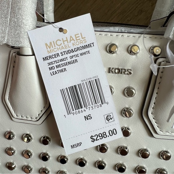 MICHAEL KORS Mercer Medium Studded Messenger Bag - Picture 7 of 7